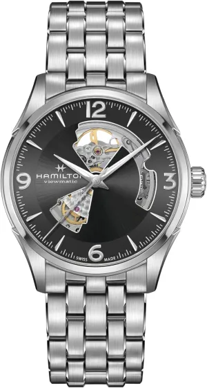 Dial, Silver Stainless Steel Bracelet (Model: H32705181) everest Hamilton Watch Jazzmaster Open Heart Swiss Automatic Watch 42mm Case, Grey 
