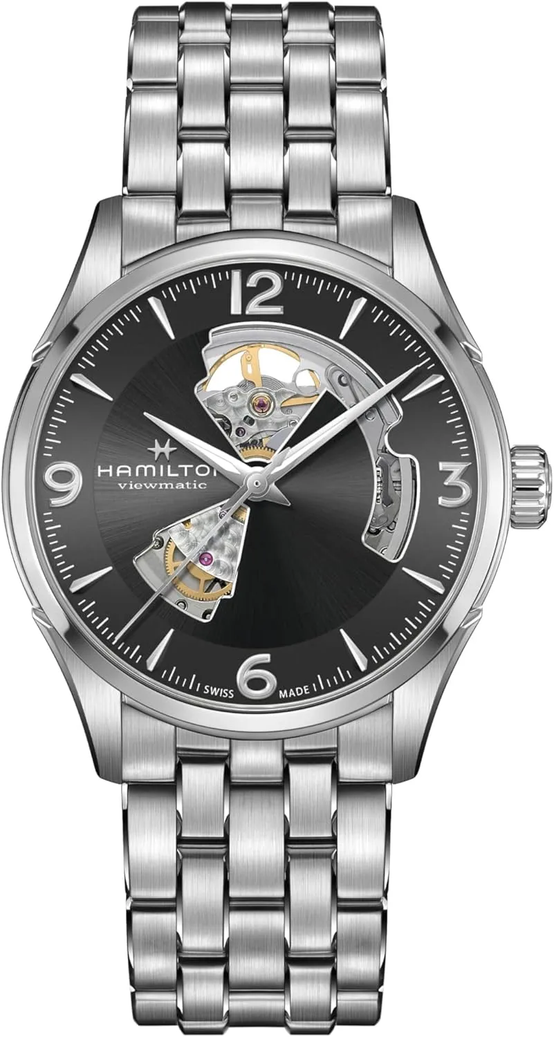 Dial, Silver Stainless Steel Bracelet (Model: H32705181) everest Hamilton Watch Jazzmaster Open Heart Swiss Automatic Watch 42mm Case, Grey 