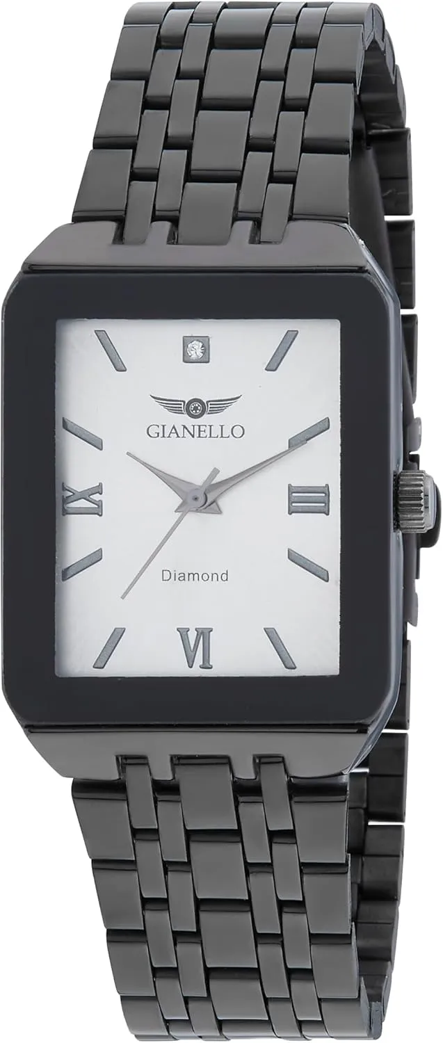 Dial Watch Gianello Men's Genuine nightmare deepen warehouse instinctive chronic axis Diamond 
