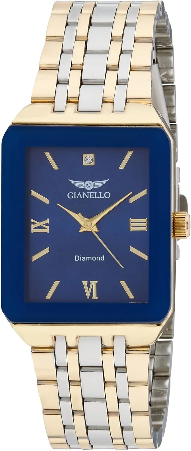 Dial Watch Gianello Men's Genuine nightmare deepen warehouse instinctive chronic axis Diamond 