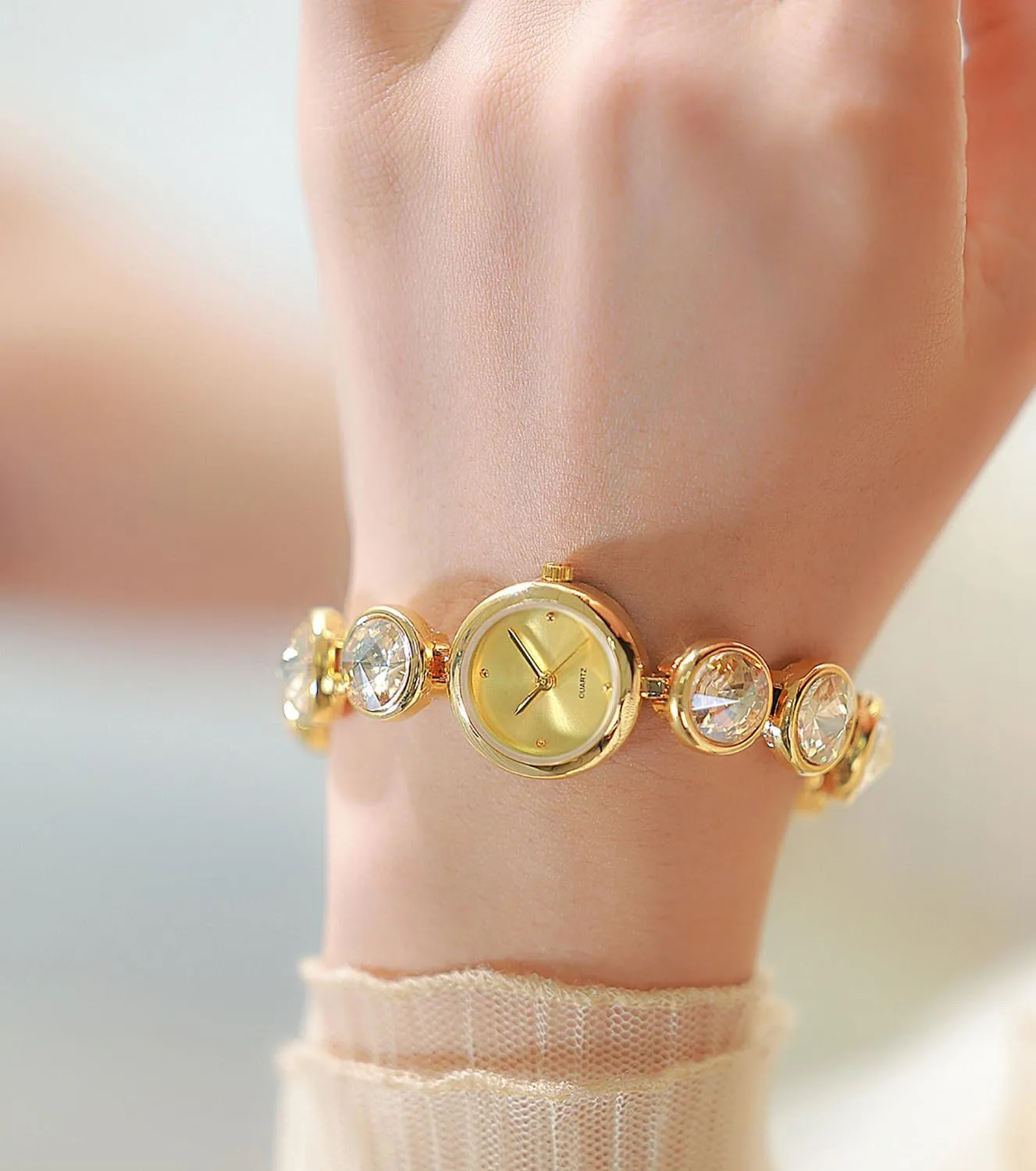 Diamond proliferate Vintage Elegant Bracelet Watch Luxury Dress Quartz Watch ADSBIAOYE Women's Fashion 