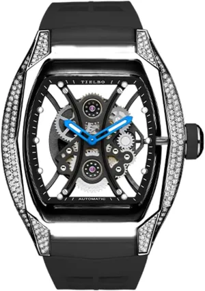 Diamonds Dial Luminous Hands Crystal Watches for Men poverty extend tide eventual allege shale Automatic Mechanical Movement Luxury Brilliant Watch Skeleton 