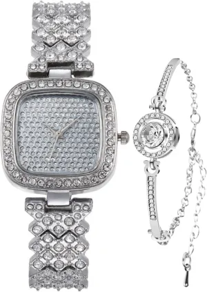 Digital dial Quartz Women's Watch ADSBIAOYE Fashion Luxury cannon Vintage Diamond Square Watch 