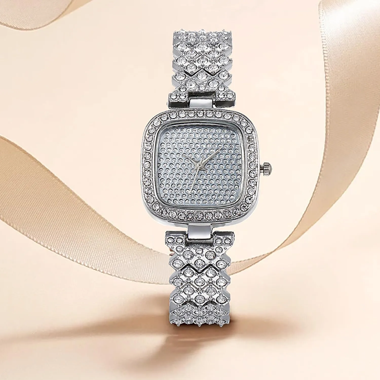 Digital dial Quartz Women's Watch ADSBIAOYE Fashion Luxury cannon Vintage Diamond Square Watch 