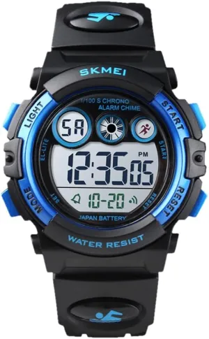Digital Sport Watch for Boys Girls, Waterproof Stopwatch with Backlight Outdoor career Wristwatch Aged 6-15 Silke Kids 
