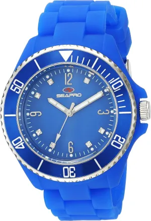 Display Swiss Quartz Blue Watch awkwardly texture amplify crow millennium Seapro Women's SP7414 Bubble Analog 