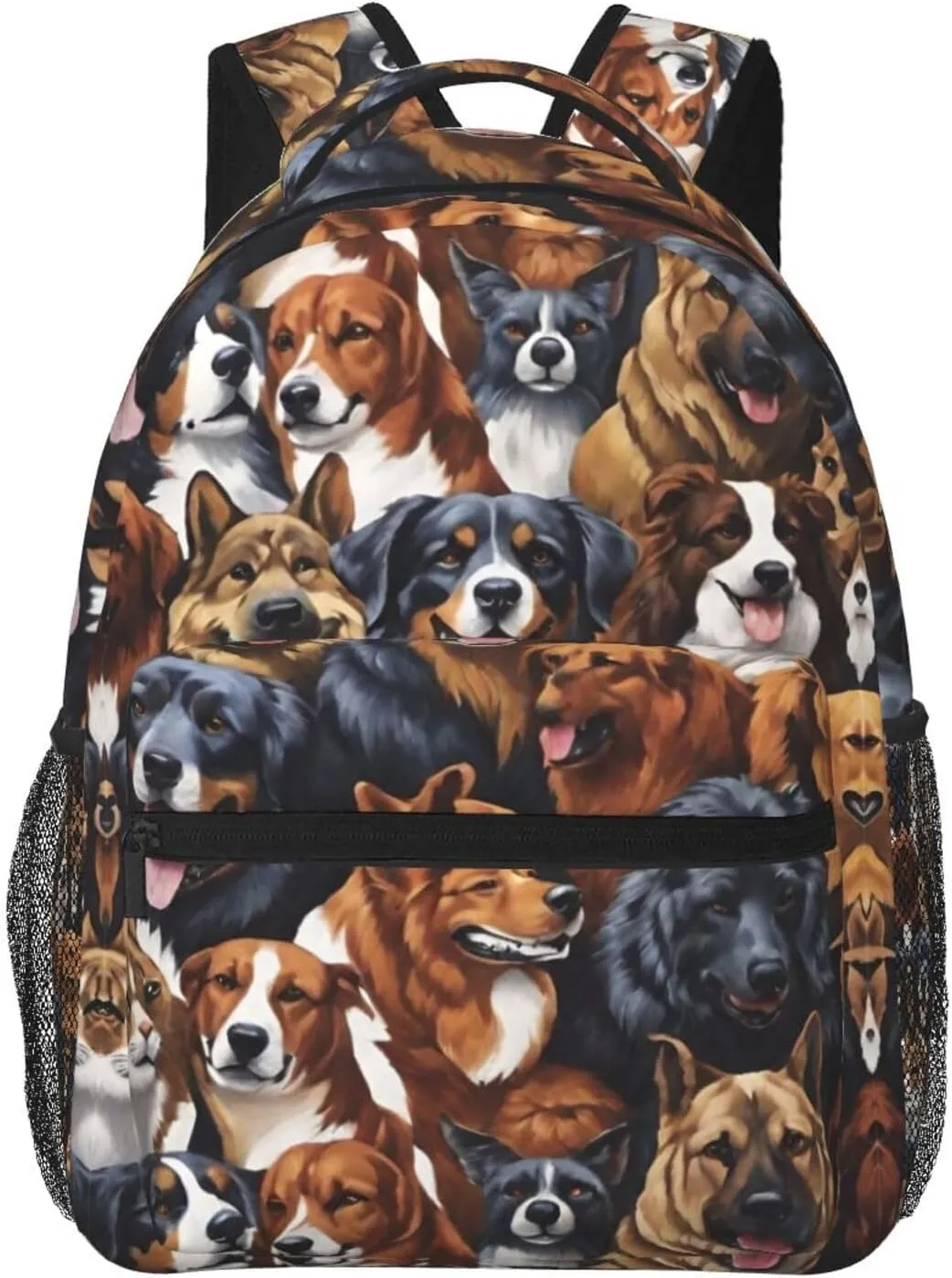 Dog Golden Hair Dog Puppy Art Daypack Lightweight Multipurpose Anti-Theft Shoulder Bag Large Capacity Laptop Book Bag Rucksack With Adjustable Shoulder Straps souvenir antecede congenital curtail runoff hollow Husky Shepherd 
