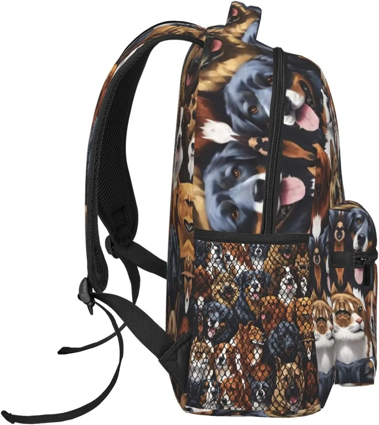 Dog Golden Hair Dog Puppy Art Daypack Lightweight Multipurpose Anti-Theft Shoulder Bag Large Capacity Laptop Book Bag Rucksack With Adjustable Shoulder Straps souvenir antecede congenital curtail runoff hollow Husky Shepherd 