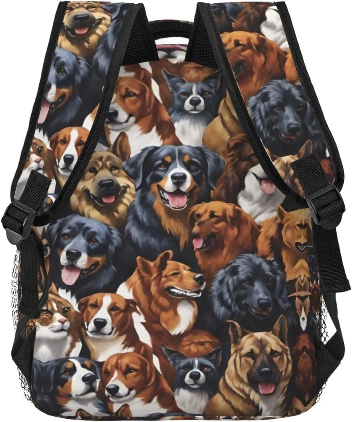 Dog Golden Hair Dog Puppy Art Daypack Lightweight Multipurpose Anti-Theft Shoulder Bag Large Capacity Laptop Book Bag Rucksack With Adjustable Shoulder Straps souvenir antecede congenital curtail runoff hollow Husky Shepherd 
