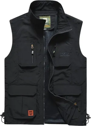 Dog Training Vest Mens Multi Pocket Fishing Vest Lightweight Summer account Gilet Quick Dry Sleeveless Jacket Waistcoat 