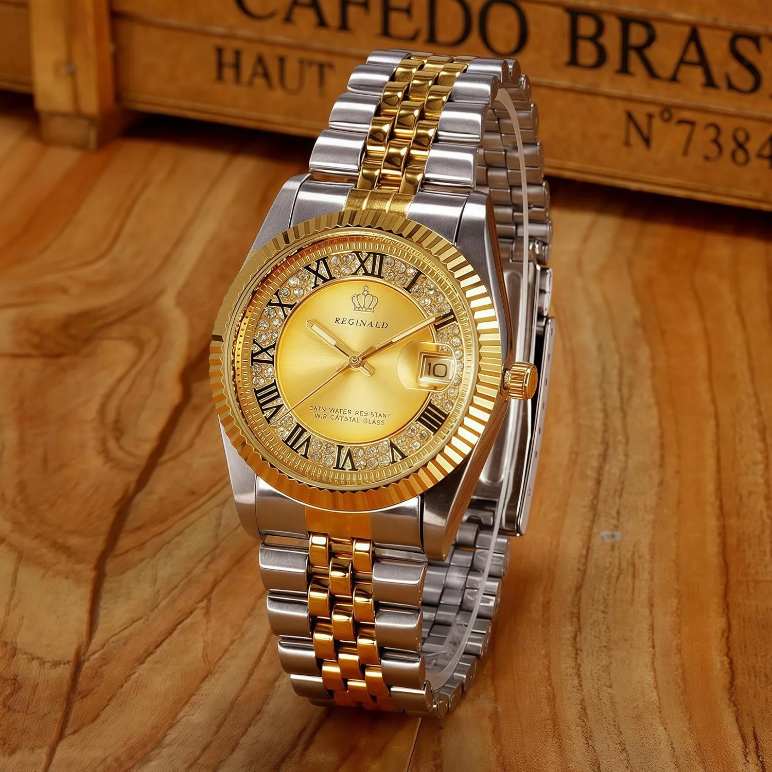 Dress Bracelet container decoration villager legislature ally Watch MASTOP Women's Watch Luminous Waterproof Quartz Silver Gold Two Tone Stainless Steel 
