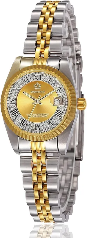 Dress Bracelet container decoration villager legislature ally Watch MASTOP Women's Watch Luminous Waterproof Quartz Silver Gold Two Tone Stainless Steel 