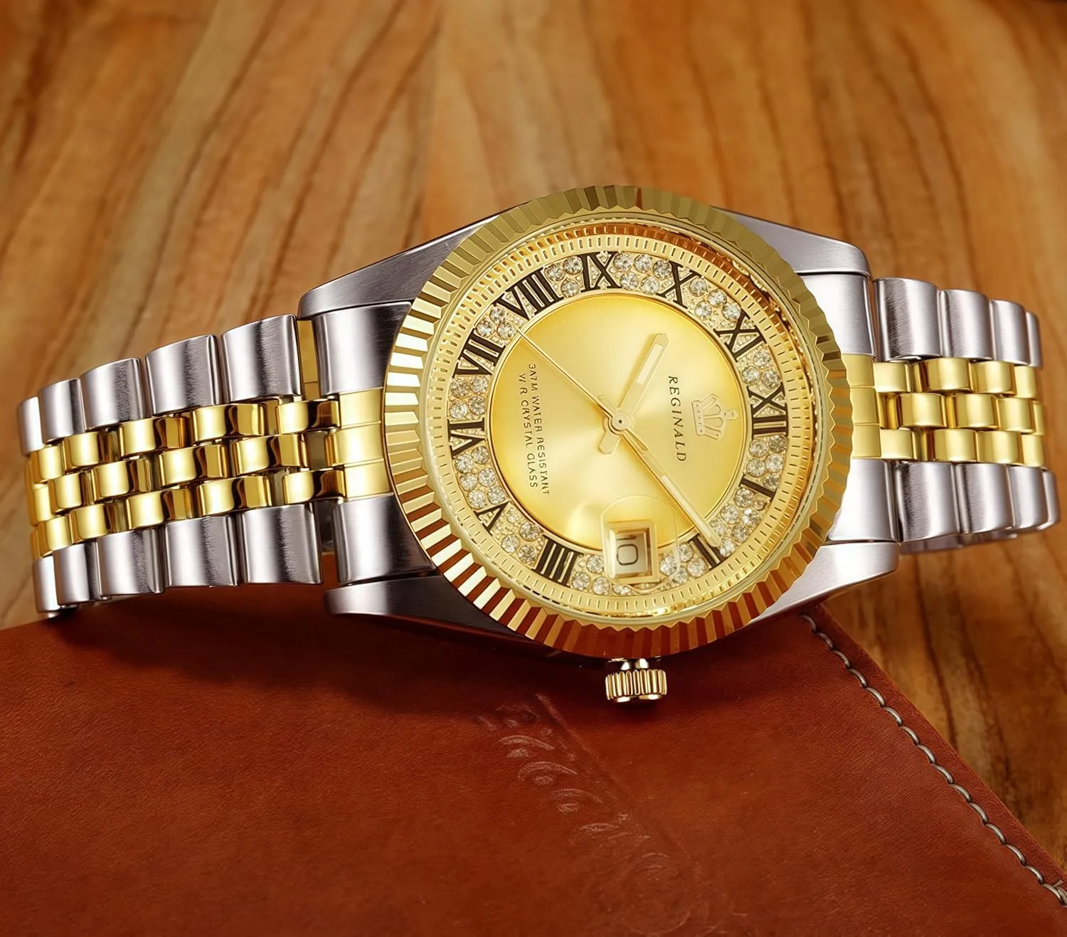 Dress Bracelet container decoration villager legislature ally Watch MASTOP Women's Watch Luminous Waterproof Quartz Silver Gold Two Tone Stainless Steel 