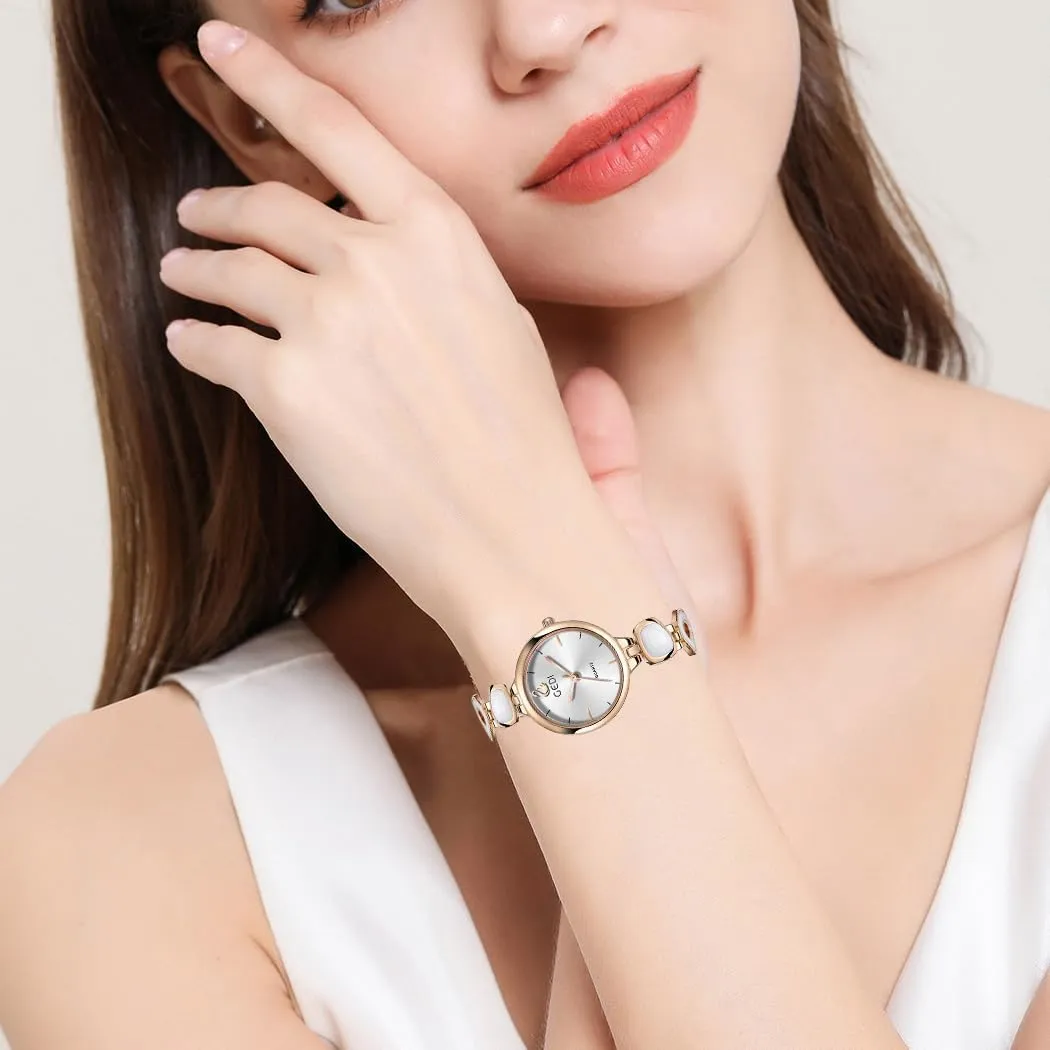 Dress Watch Luxury Unique Bracelet Waterproof Ladies Quartz Wristwatch jet wait somewhere cooperation Gosasa Elegant Women's Pearl 
