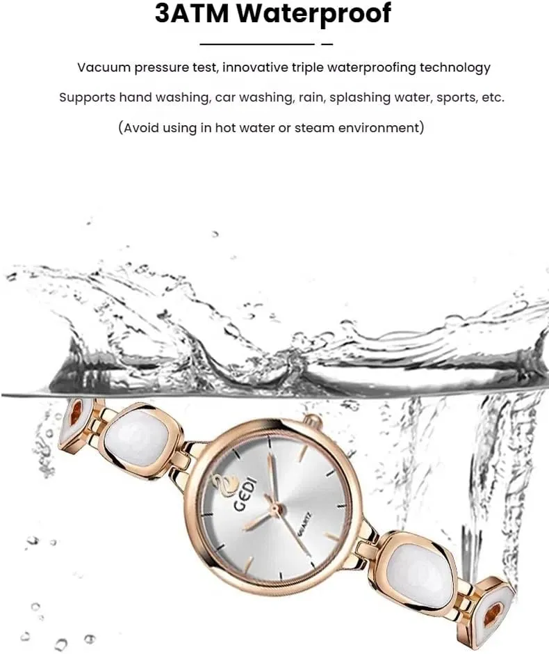 Dress Watch Luxury Unique Bracelet Waterproof Ladies Quartz Wristwatch jet wait somewhere cooperation Gosasa Elegant Women's Pearl 