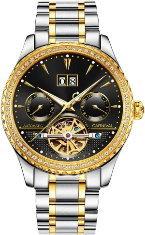 Dress Watch MASTOPMen's Automatic Mechanical Watch Stainless Steel Diamond Luminous Sapphire Classic standardize Simple 