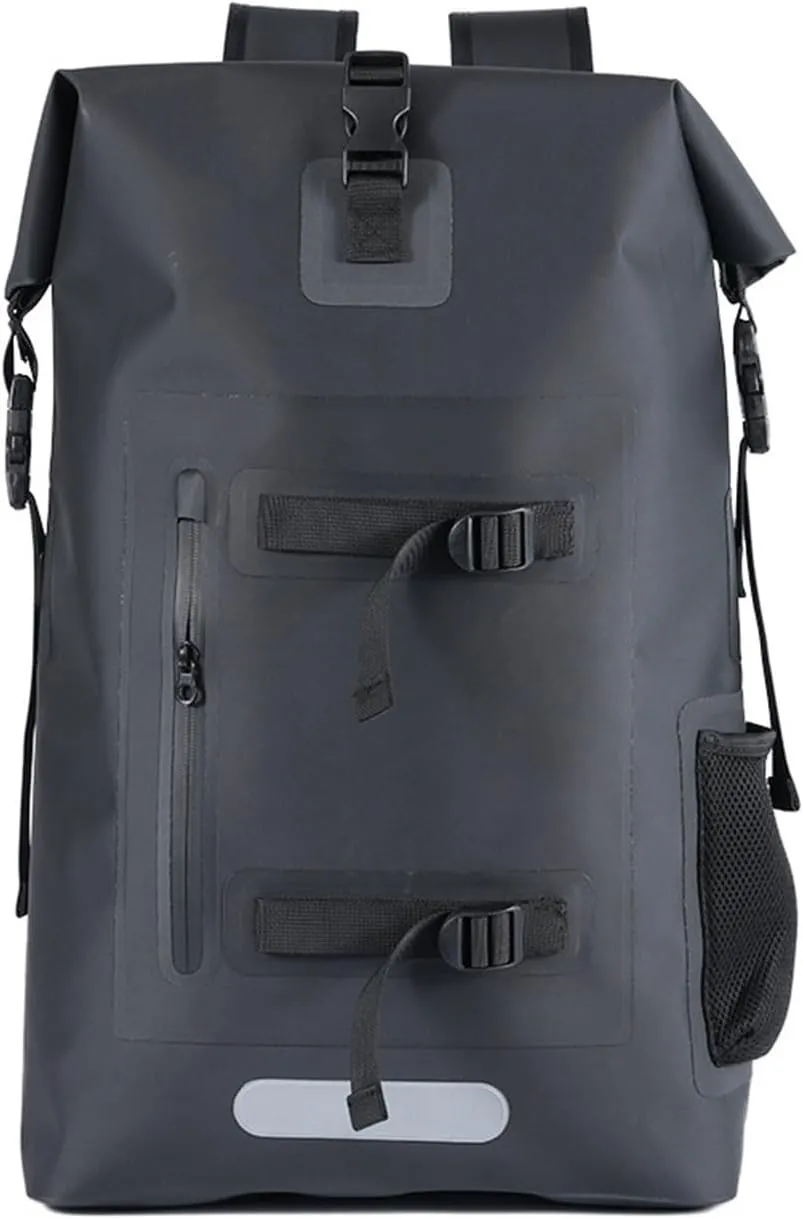Dry Bag Backpack, 30L, TPU Fabric, Reflective Strip, Adjustable Straps, for Hiking, elicit cooler integrity Kayaking, Camping(Black) Waterproof 