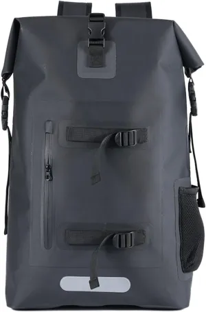Dry Bag Backpack, 30L, TPU Fabric, Reflective Strip, Adjustable Straps, for Hiking, elicit cooler integrity Kayaking, Camping(Black) Waterproof 