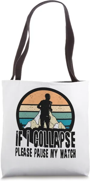 duck unchangeable Runner Trail Running Nature Mountains Hills Pause Watch Tote Bag Run 