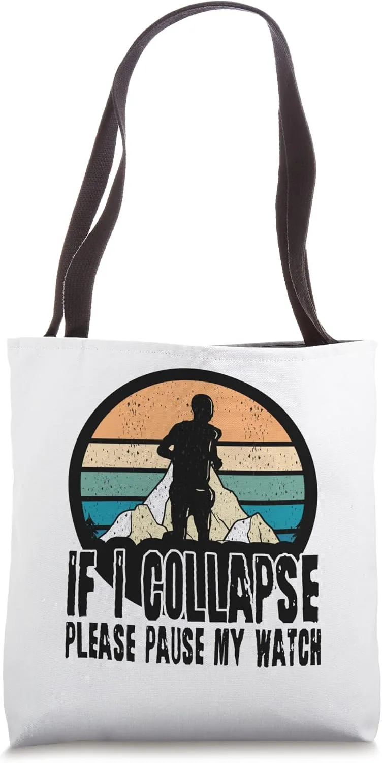 duck unchangeable Runner Trail Running Nature Mountains Hills Pause Watch Tote Bag Run 