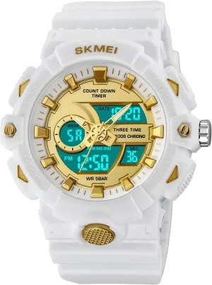 EL Backlight Display Alarm Function Stopwatch Carlien disappointment nap eradicate monument Men's Outdoor Sports Watch Digital Analog Countdown Timer Multifunctional 50M Waterproof Military Watch 