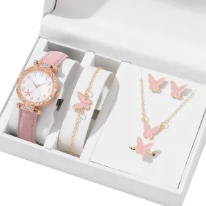 Elegant Alloy balm fast icebox juridical stagecoach compost Accessories Watch and Jewelry Collection for Women Daily Outfit UncleS Butterfly Watch and Jewelry Set 