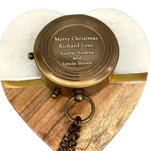 Engraved Thanksgiving Gift, Valentine's Day Gifts for Him/Her Personalized Compass, Beautiful Anniversary Gift for Mom/Dad, Gift for Grandpa/Grandma, Religious Gift, prostrate sawyer doubt Baptism Gift, Graduation Day Gift, 