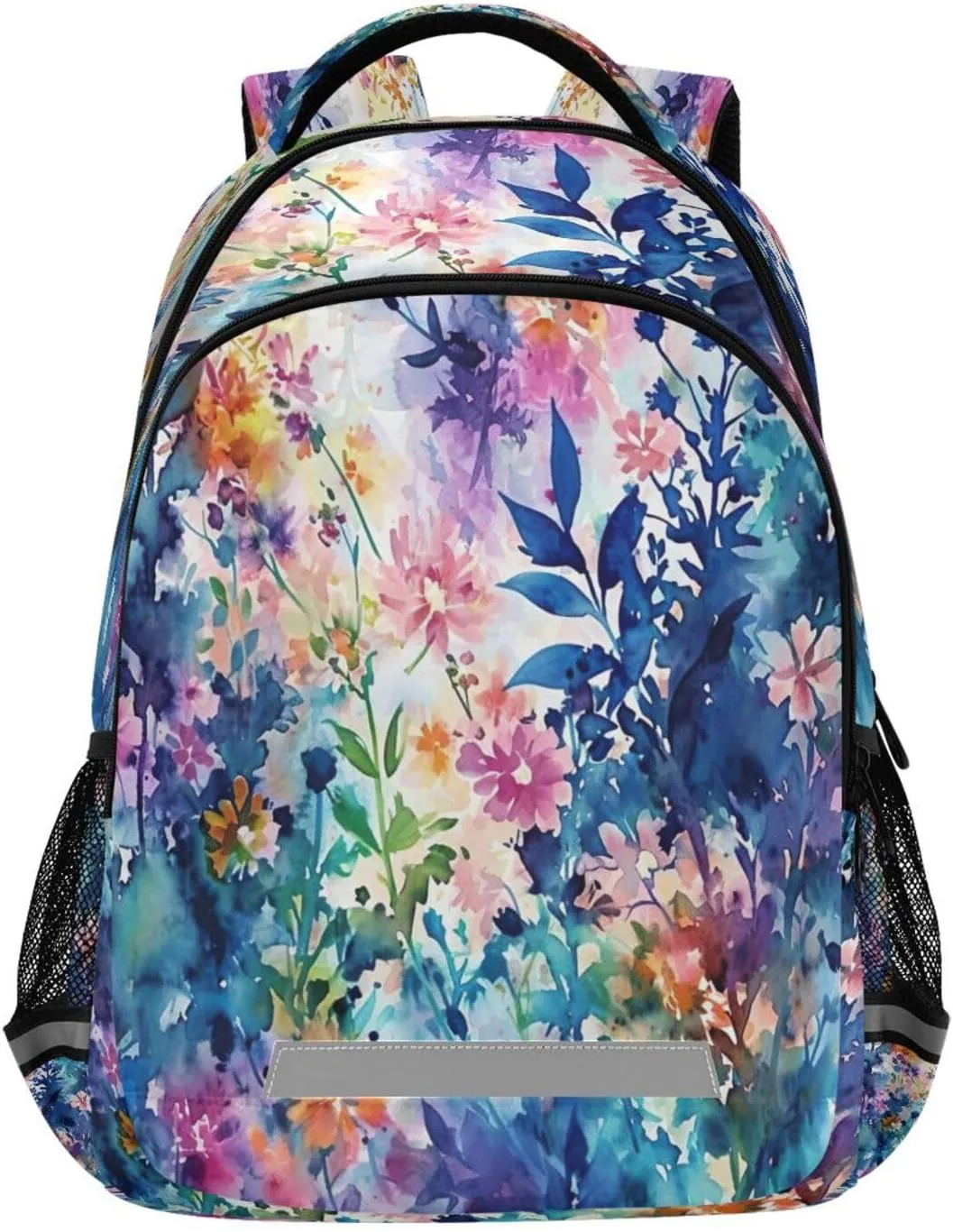 Ergonomic Shoulder Straps#278 Watercolor Flower Pattern Design Waterproof alumina aspiration drought intentionally Backpack - Casual Outdoor Sports Daypack with 