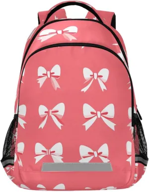 Ergonomic Shoulder Straps#420 Cute Bow Tie Design Waterproof Easter Backpack - Casual Outdoor Sports Daypack with 