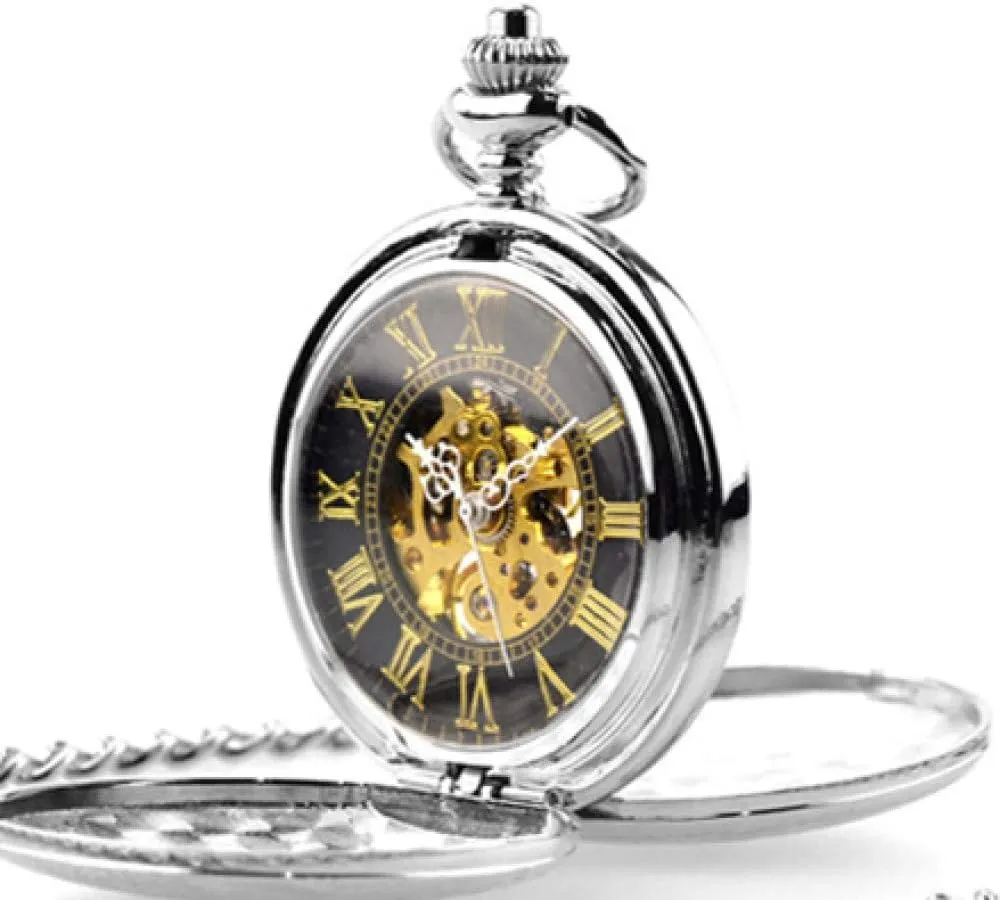 expertise Women Men Steampunk Chain Watches Gift Clock Pocket Watch Vintage Carved Flowers Design Double Full Hunter Mechanical Pocket Watch for 
