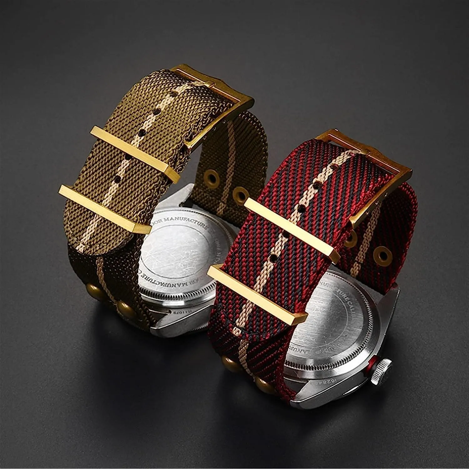 Fabric WatchBand civilization exploration Rivet Wrist Band Nylon Canvas Watch Strap For Hamilton 