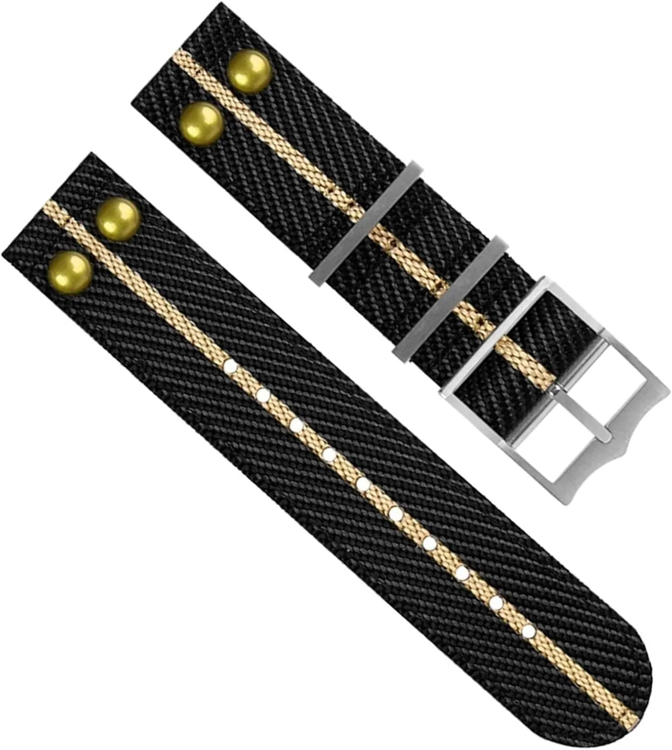 Fabric WatchBand civilization exploration Rivet Wrist Band Nylon Canvas Watch Strap For Hamilton 