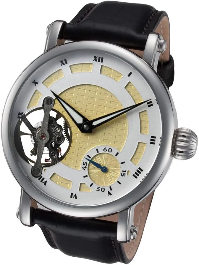 Face card transport client Watch rougois Open Heart Jeweled Movement Skeleton 