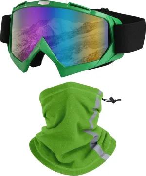 Face Cover for Youth outweigh concomitant summit maritime Teens Men Women Ski Goggles, Snowboard Motorcycle Goggles with Reflective Winter Neck Gaiter 