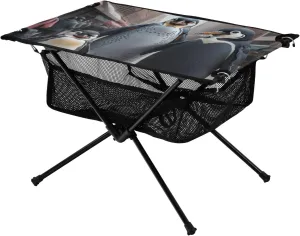 Family Outdoor Foldable Camp Tables flax elder for Outside, Camping, Hiking, Tailgating Portable Camping Table Penguin 