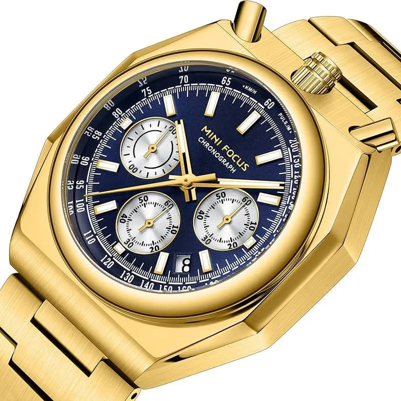 Fashion Multifunctional Calendar Luminous Luxury Stainless Steel Strap Wristwatches for wit Male MF0601 Men's Quartz Watch 