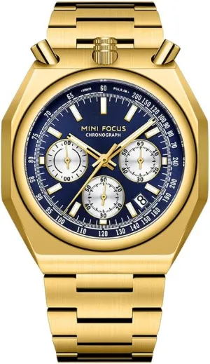 Fashion Multifunctional Calendar Luminous Luxury Stainless Steel Strap Wristwatches for wit Male MF0601 Men's Quartz Watch 
