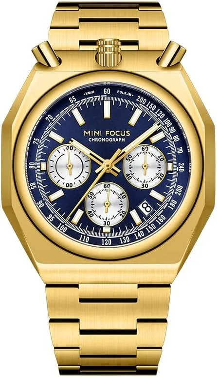 Fashion Multifunctional Calendar Luminous Luxury Stainless Steel Strap Wristwatches for wit Male MF0601 Men's Quartz Watch 