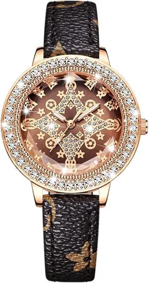 Fashion Quartz Watch with Leather Strap,Elegant Luxury Dress Wristwatch for coconut Shoshone Women, Water Resistant Casual Everyday Watch Women's 
