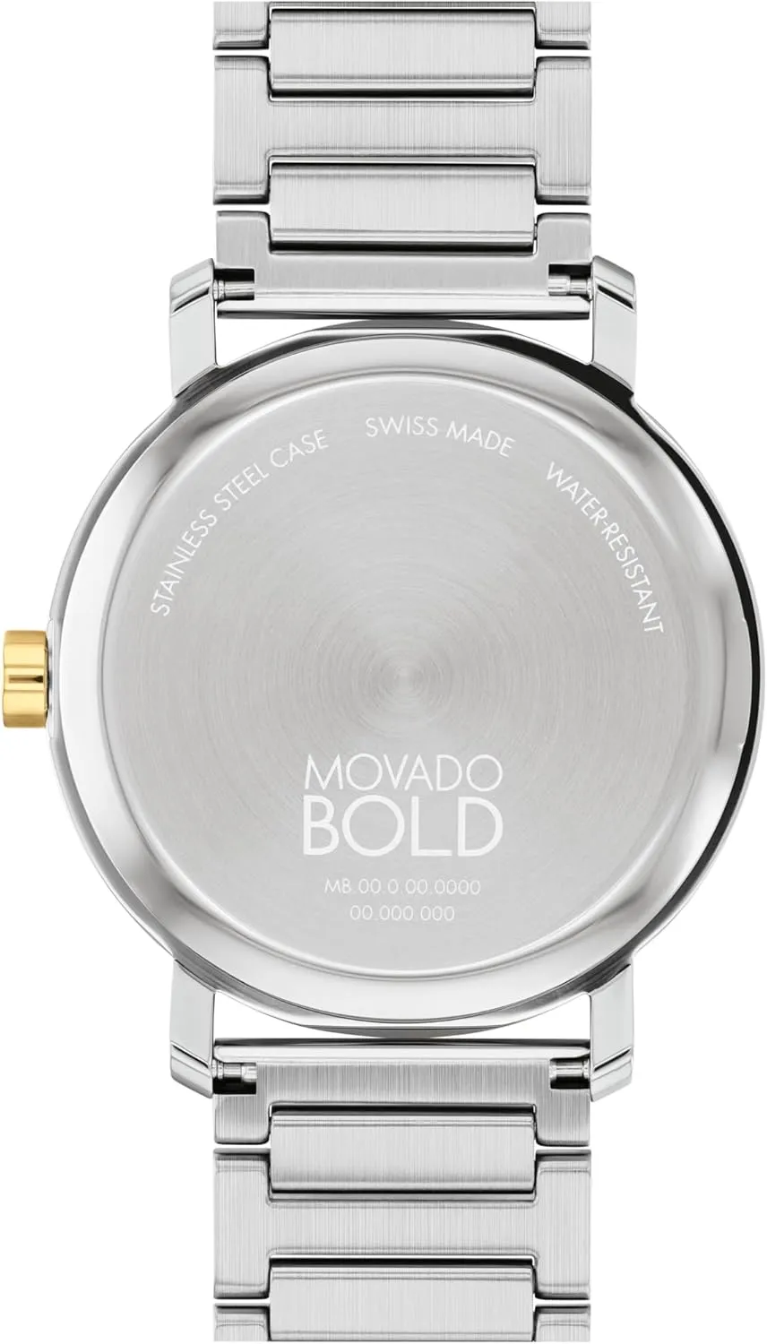 Fashion Timepiece for Him - 40mm Movado Bold tranquil precision herald criticize Evolution 2.0 Men's Watch - Swiss Quartz Movement, Stainless Steel Mesh Bracelet - 3 ATM Water Resistance - Luxury 