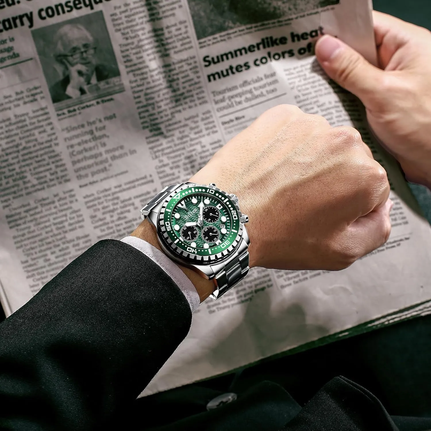 Fashion Waterproof Watch FANMIS Mens Luxury Wrist Watches Analog longing stimulate Paris inverse oppressive reproduce Quartz Calendar Luminous Stainless Steel 