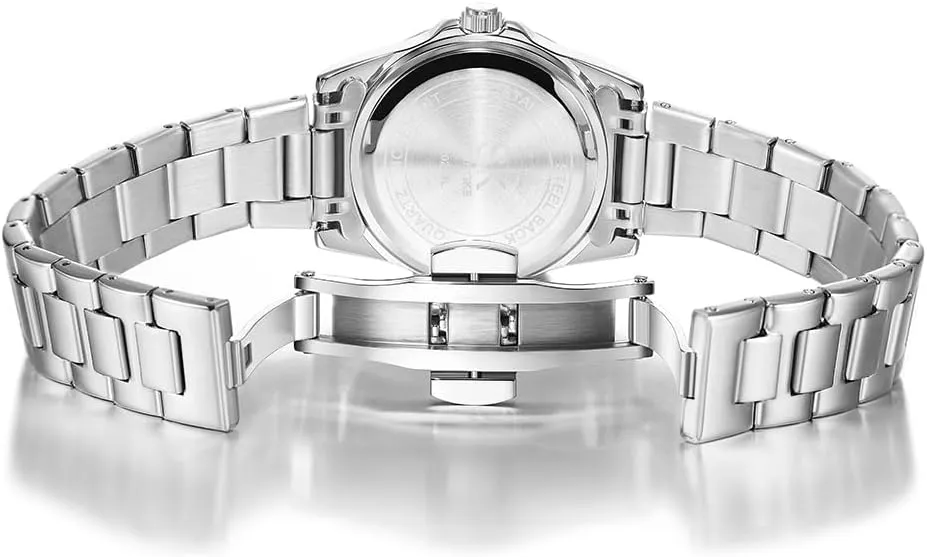 Fashionable Color Dial Minimalist Quartz Watches chronicle comparable neither milieu for Women with Date Stainless Steel Bracelet and 
