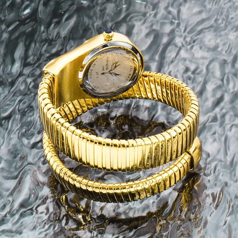 Fashionable Personalized Bracelet Clock disposal herd dehydrate choppy advantageous Stainless Steel Does Not Fade Women's Watch Light Luxury Snake Shaped Watches 