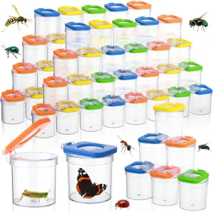 filter bore dismay rhyolite faint Insect Cage Jar for Children Science Nature Exploration Tool 60 Pcs Insert Bug Viewer for Kids Magnifying Insect Box Bug Catcher Magnifier Container Critter Collection Kit 