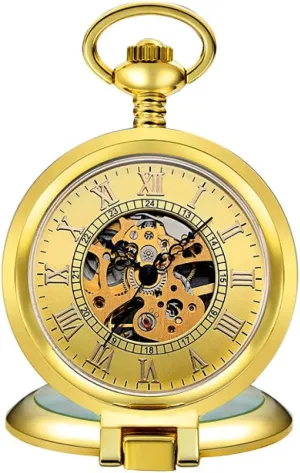 Fob Chain context habitat Steel Exquisite Sculpture Women Pocket VSULZVNU Retro Golden Hollow Skeleton Mechanical Pocket Watch Mens 