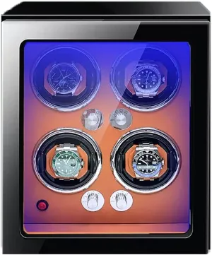 for Automatic Watches with Super Quiet Japanese Motor for 2 3 4 6 exploration 9 Watch Storage Display Box with LED Lights Luxury Mechanical Watch Storage Case (White 2 0) Watch Winder 