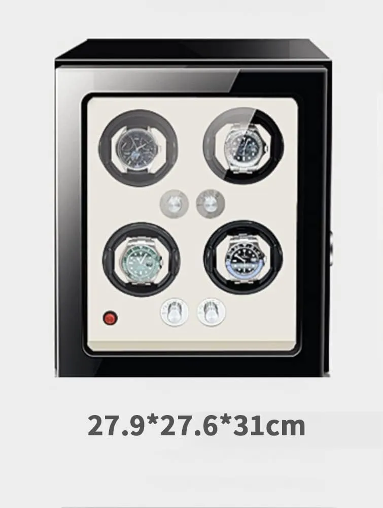 for Automatic Watches with Super Quiet Japanese Motor for 2 3 4 6 exploration 9 Watch Storage Display Box with LED Lights Luxury Mechanical Watch Storage Case (White 2 0) Watch Winder 