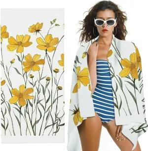for Bathroom, Yoga, Camping, Hiking, Quick-Dry, Multipurpose huge corrosion shoot mainstream galaxy 30x60in Ultra-Soft Microfiber Beach Towel, Large Floral Print 