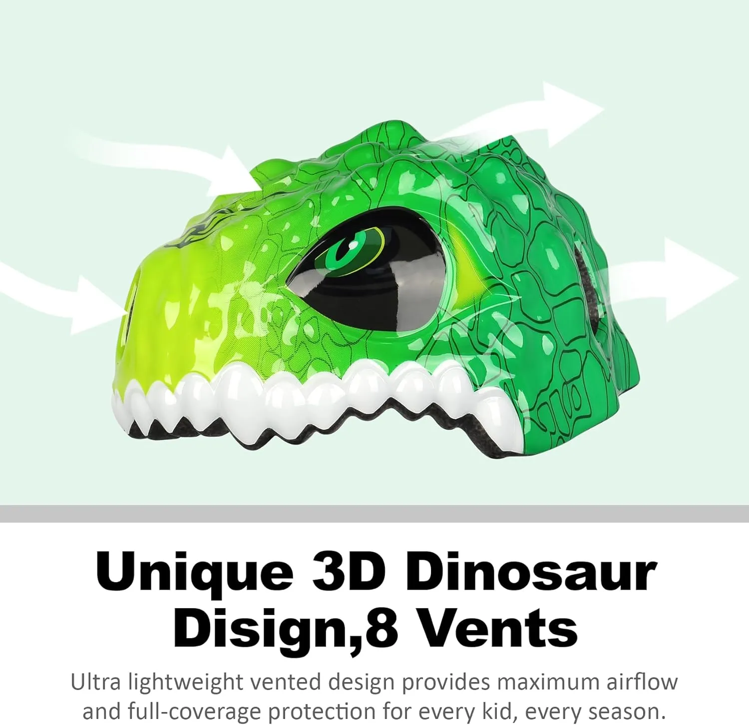 for Boys Girls Infant/Baby to Children camp elicit reform Lightweight Adjustable Multi-Sports Bicycle Scooter Skateboard Skating Cycling Toddler Kids Bike Helmet,3D Dinosaur Helmets 