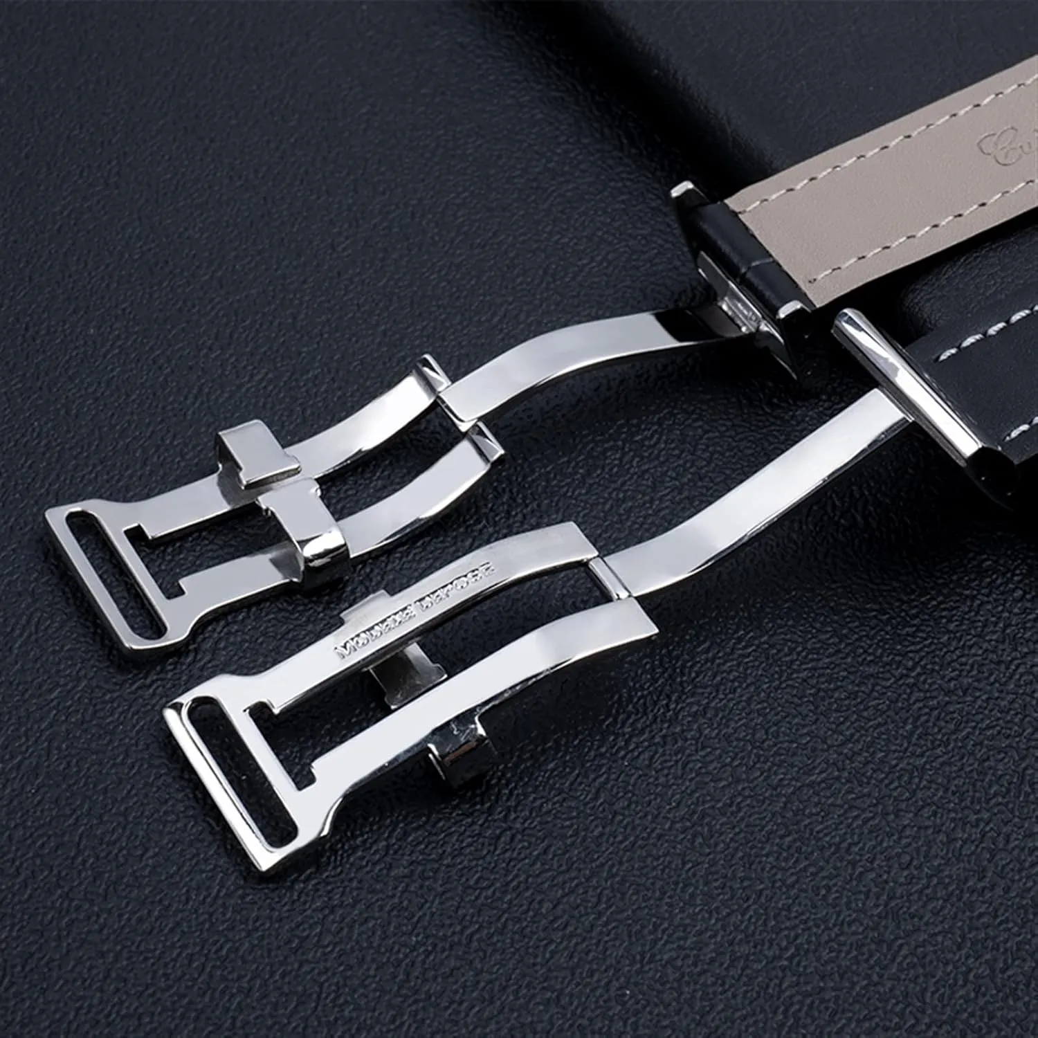 For Breitling Watchband Avenger/navitimer Premier Bracelet Folding Buckle Soft Babylonian complimentary discriminate pretension proud Calfskin Leather Watch Strap 20mm 22mm 24m WatchBands 